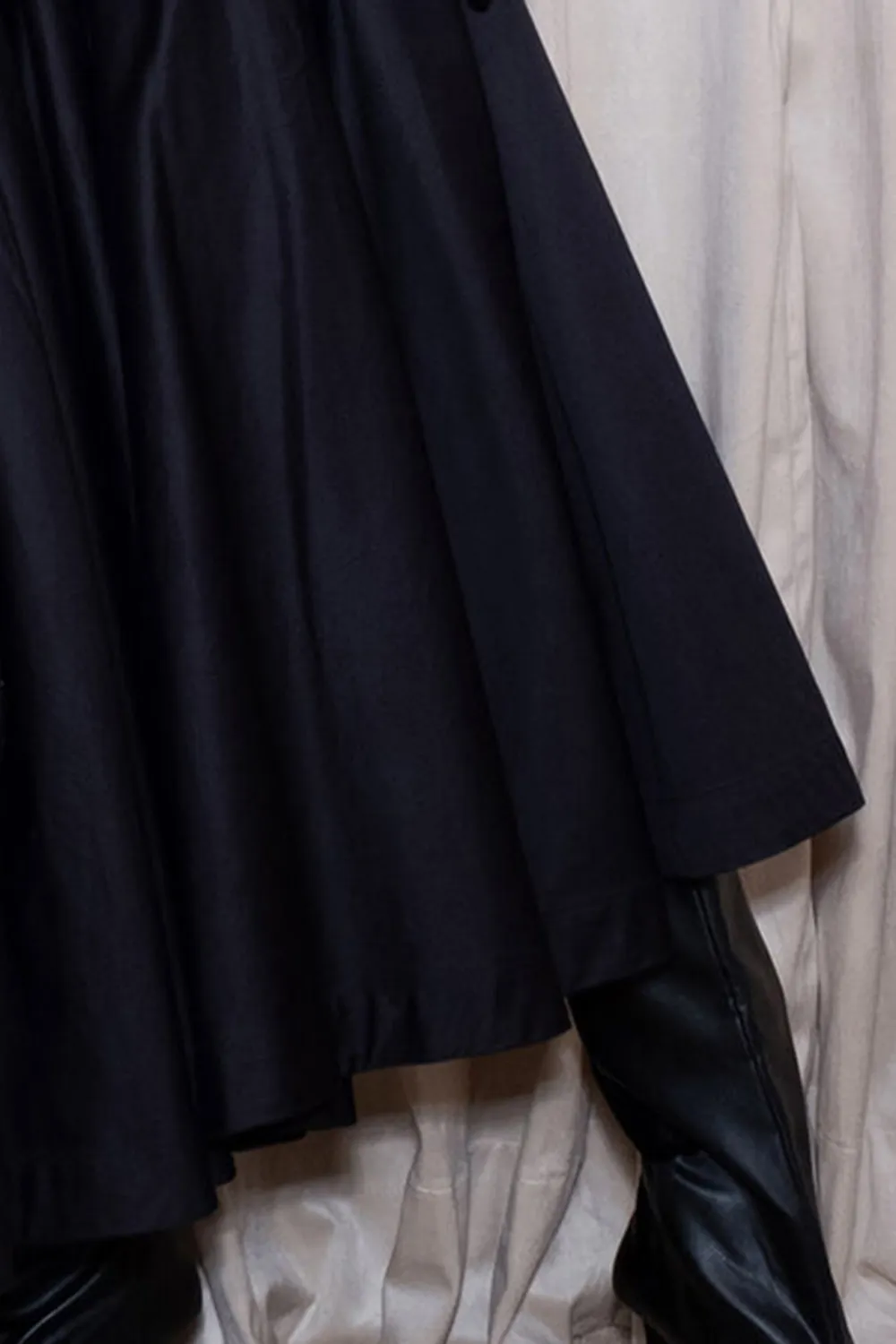 Black Regular Length Casual Style Outerwear