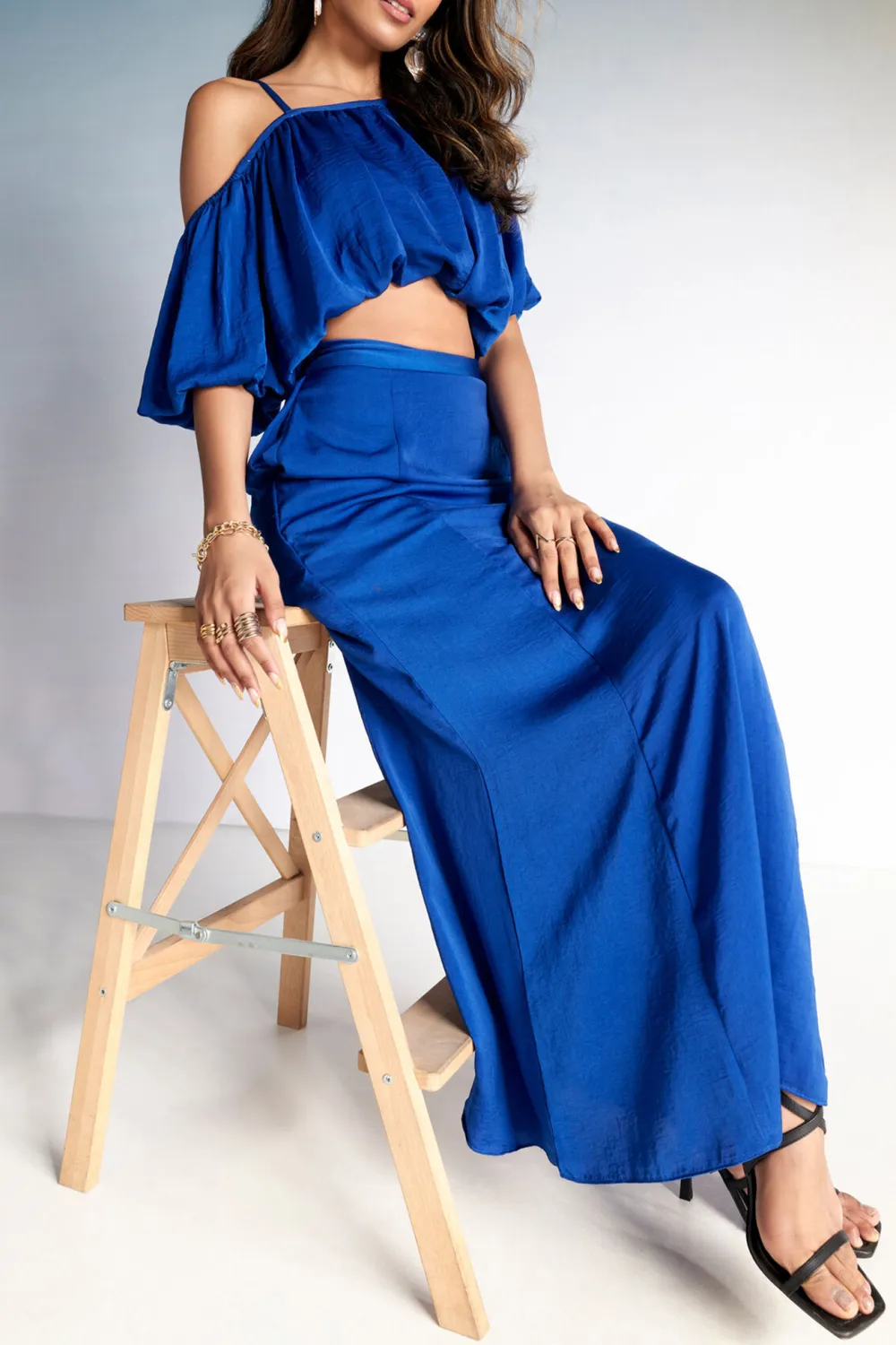 Long Length Casual Style Skirt Set