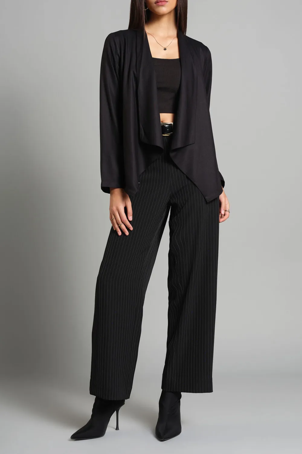 Black Casual Style Outerwear