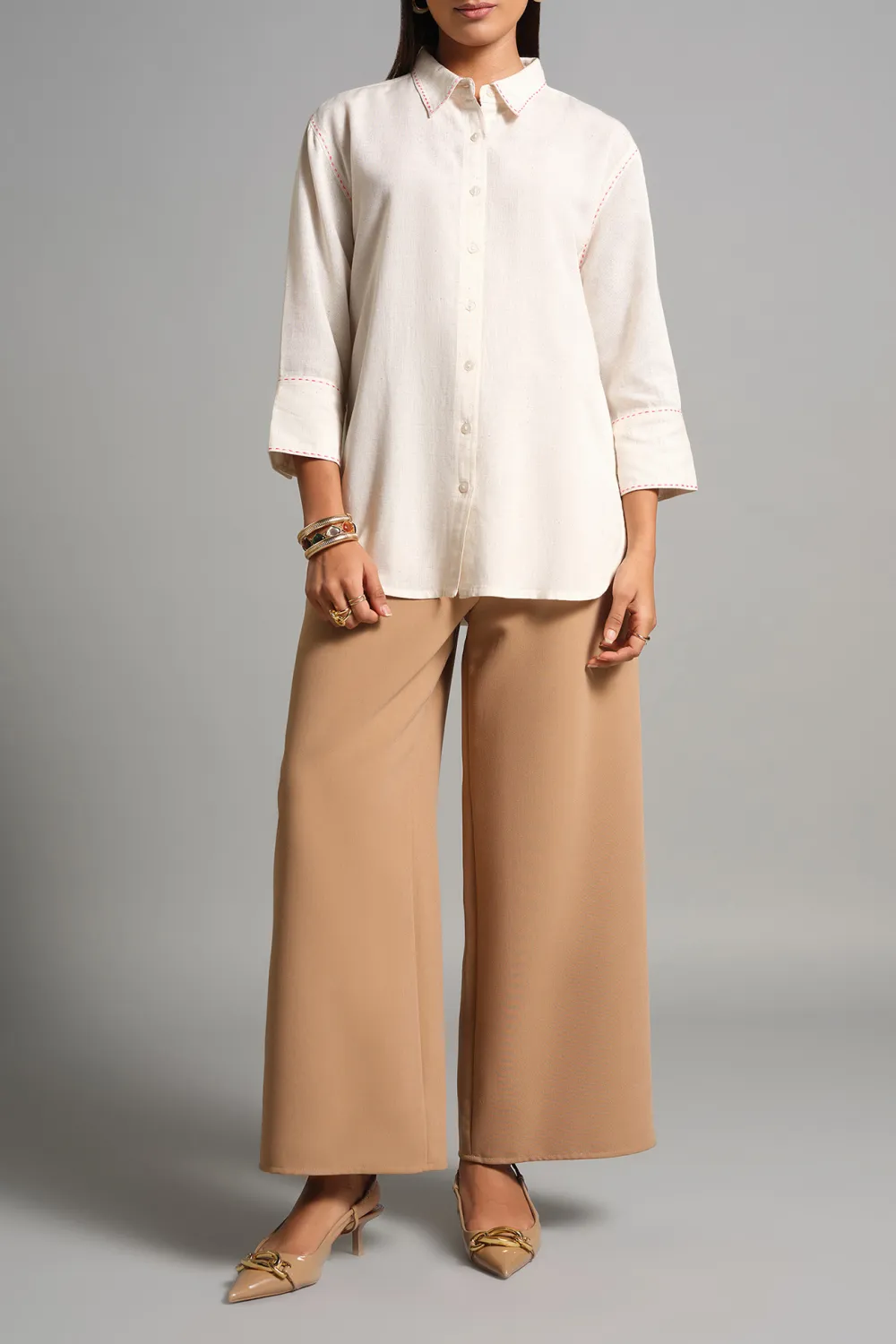 Regular Length Casual Style Shirt