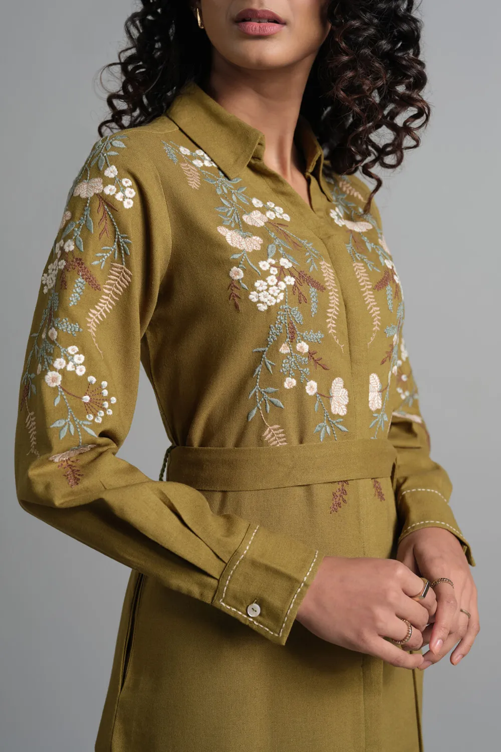 Casual Style Olive Dress